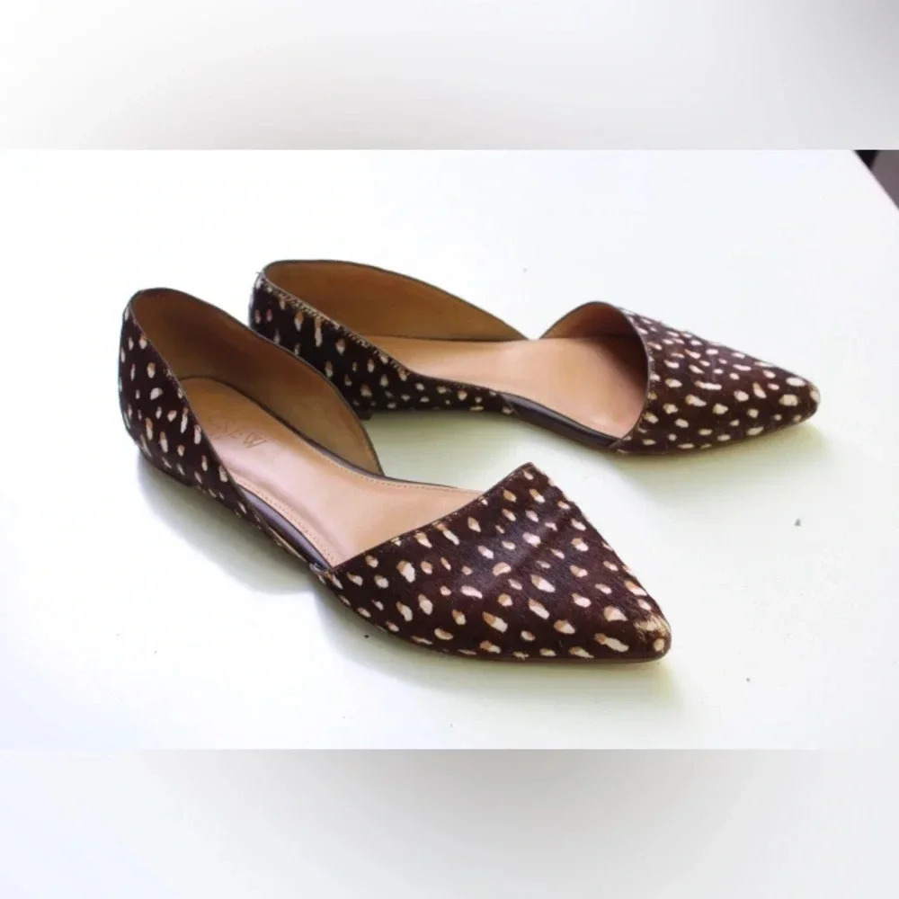 J. Crew Brown and Cream Flats - Picture 6 of 11